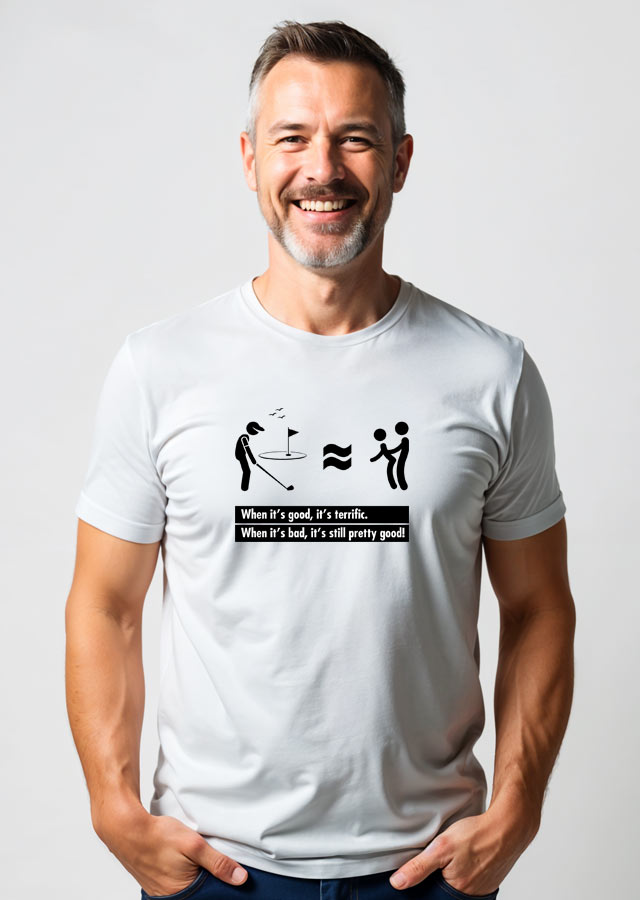 Golf is like sex-v002 - on a model