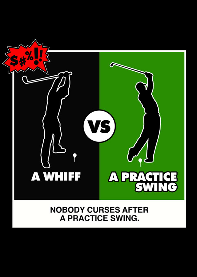 A whiff VS a practise swing - design